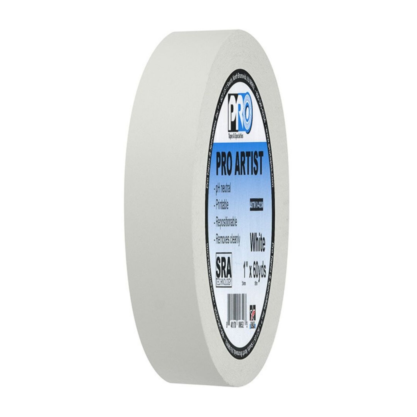 PRO ARTIST TAPE WHITE 60YDS 1"