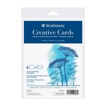 STRATHMORE STRATHMORE CREATIVE CARDS 5X7 FLUORESCENT WHITE WITH DECKLE 6/PK