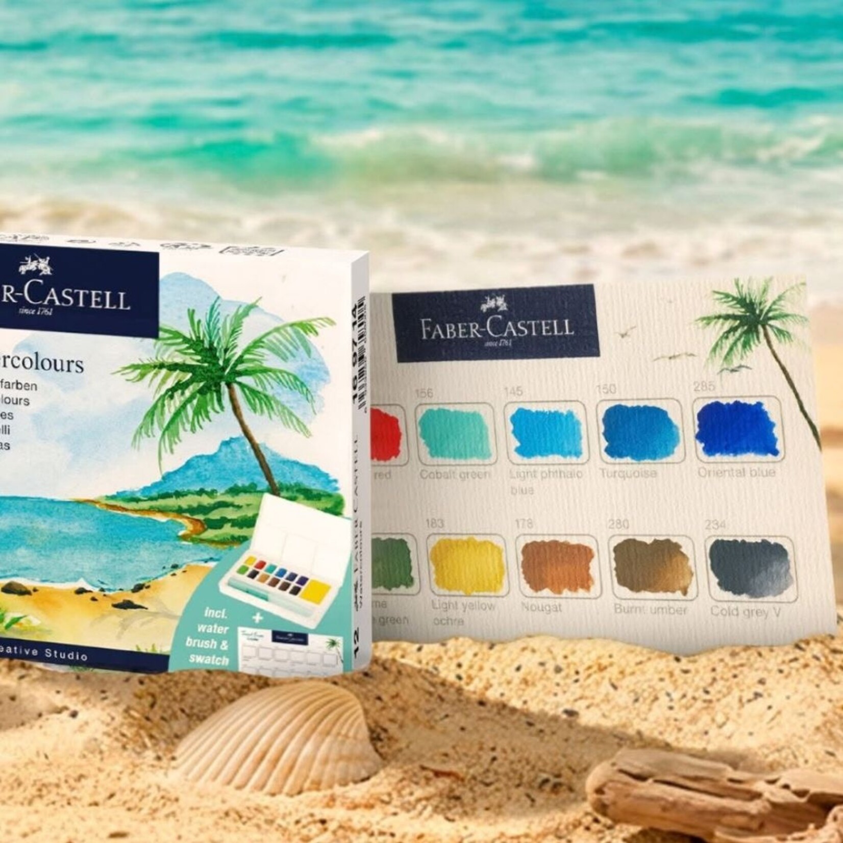 FABER CASTELL TROPICAL ESCAPE WATERCOLOUR SET/13