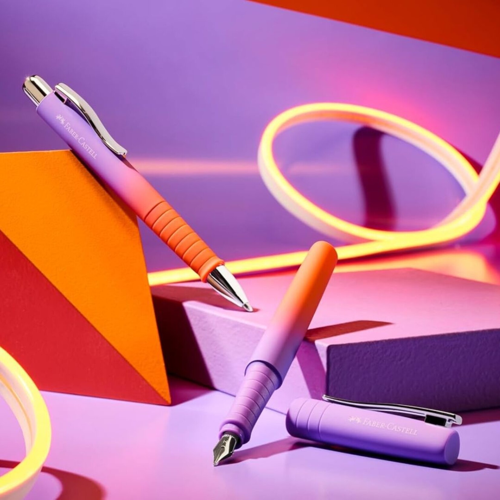FABER CASTELL POLY FLOW FOUNTAIN PEN MEDIUM PUNCHY MELON