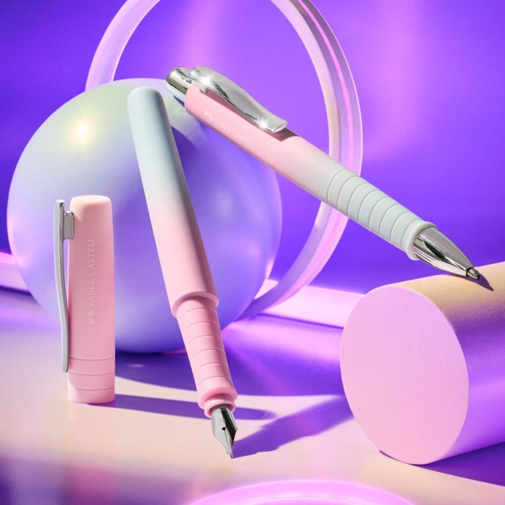 FABER CASTELL POLY FLOW FOUNTAIN PEN MEDIUM BLUSHING SKY