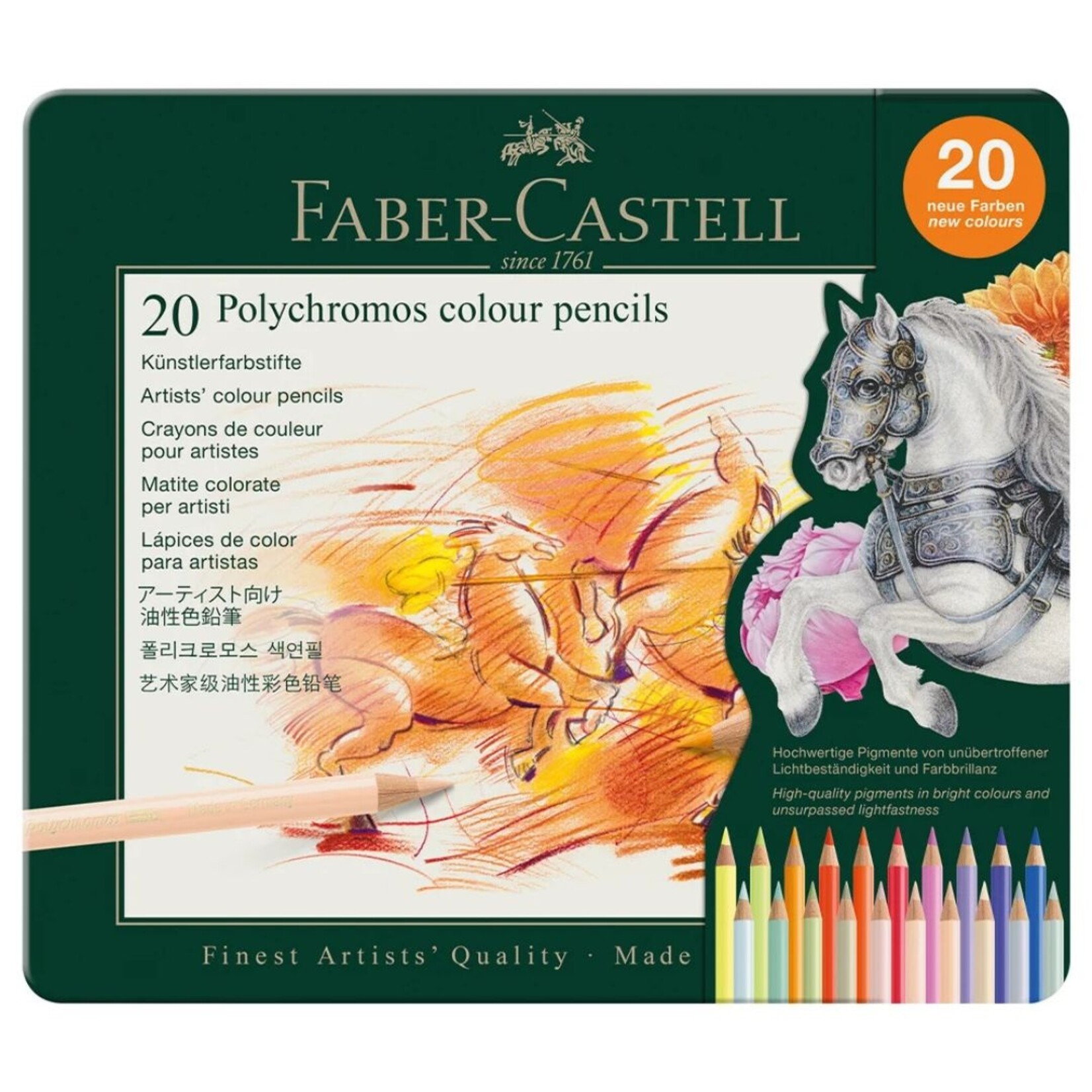POLYCHROMOS PENCIL SET/20 - NEW COLOURS