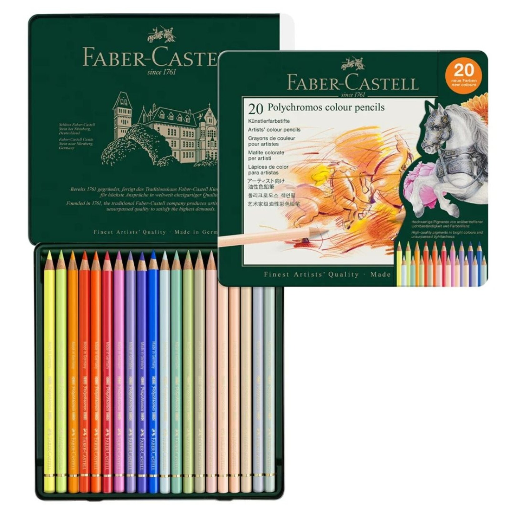 POLYCHROMOS PENCIL SET/20 - NEW COLOURS