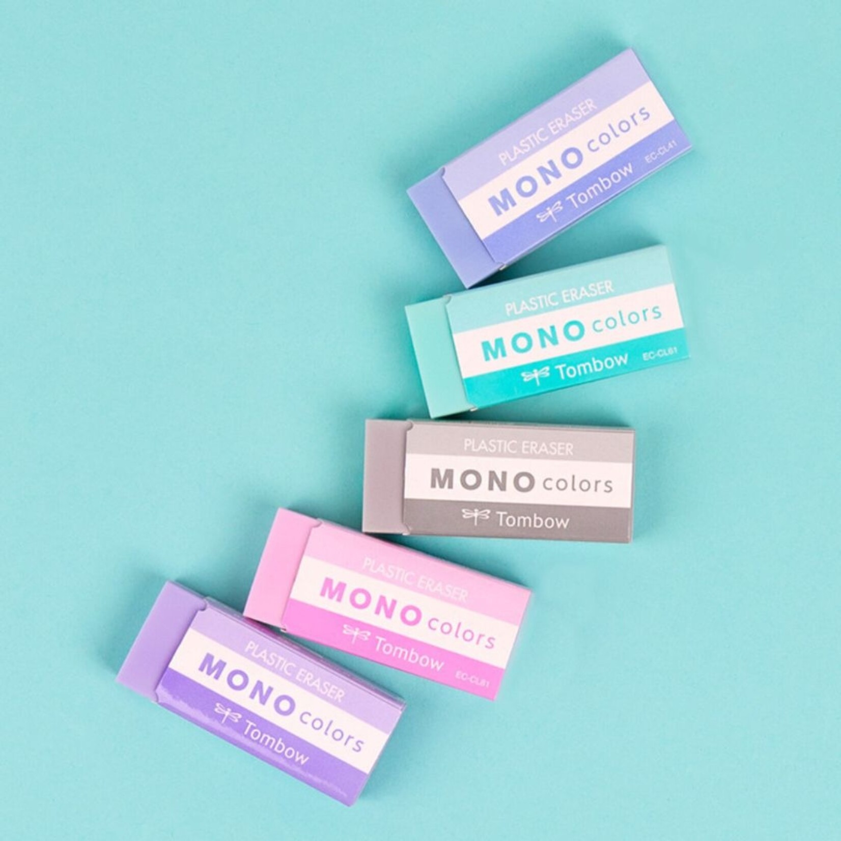 TOMBOW MONO COLOURS PLASTIC ERASER GREEN