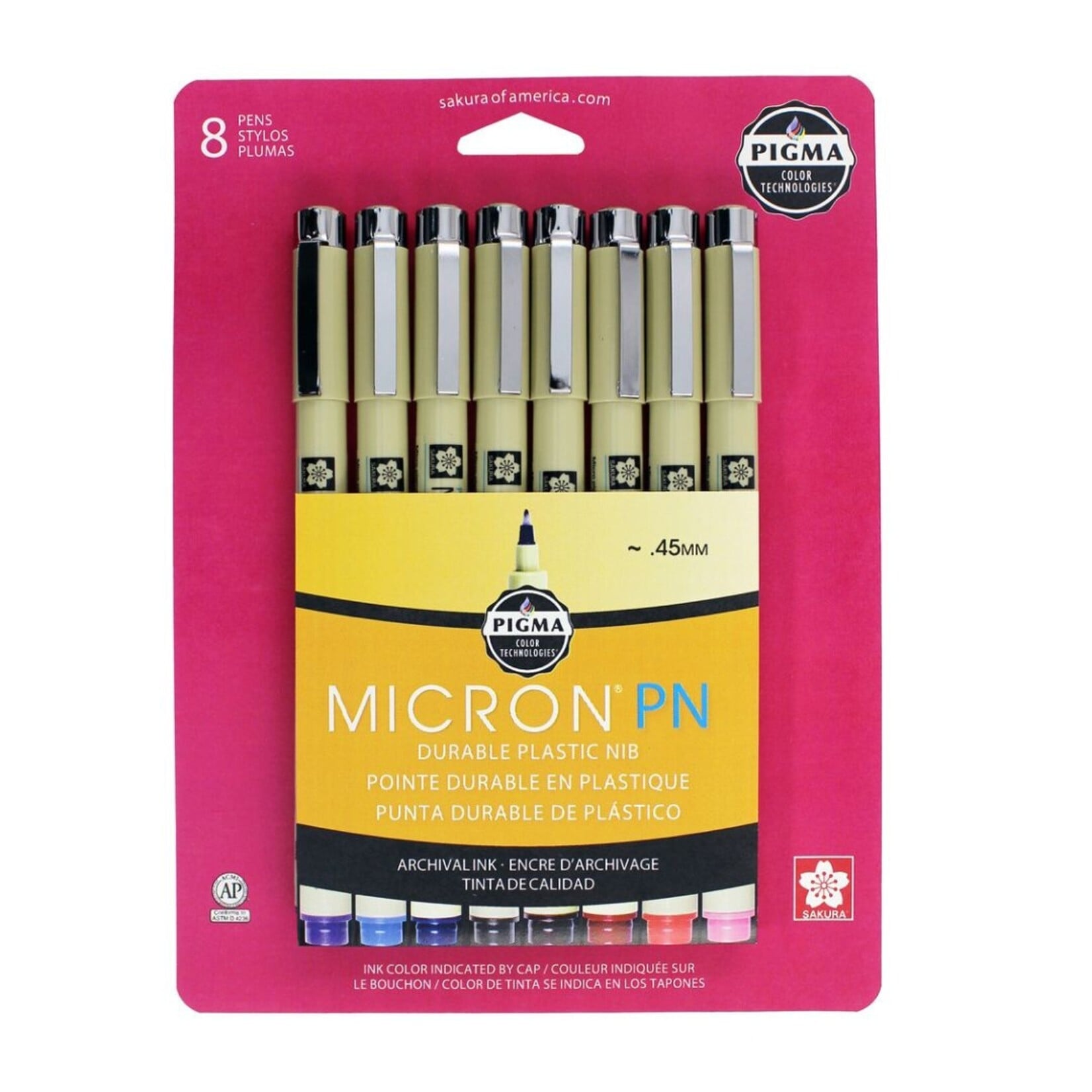 PIGMA MICRON PEN PN ASSORTED COLOURS SET/8