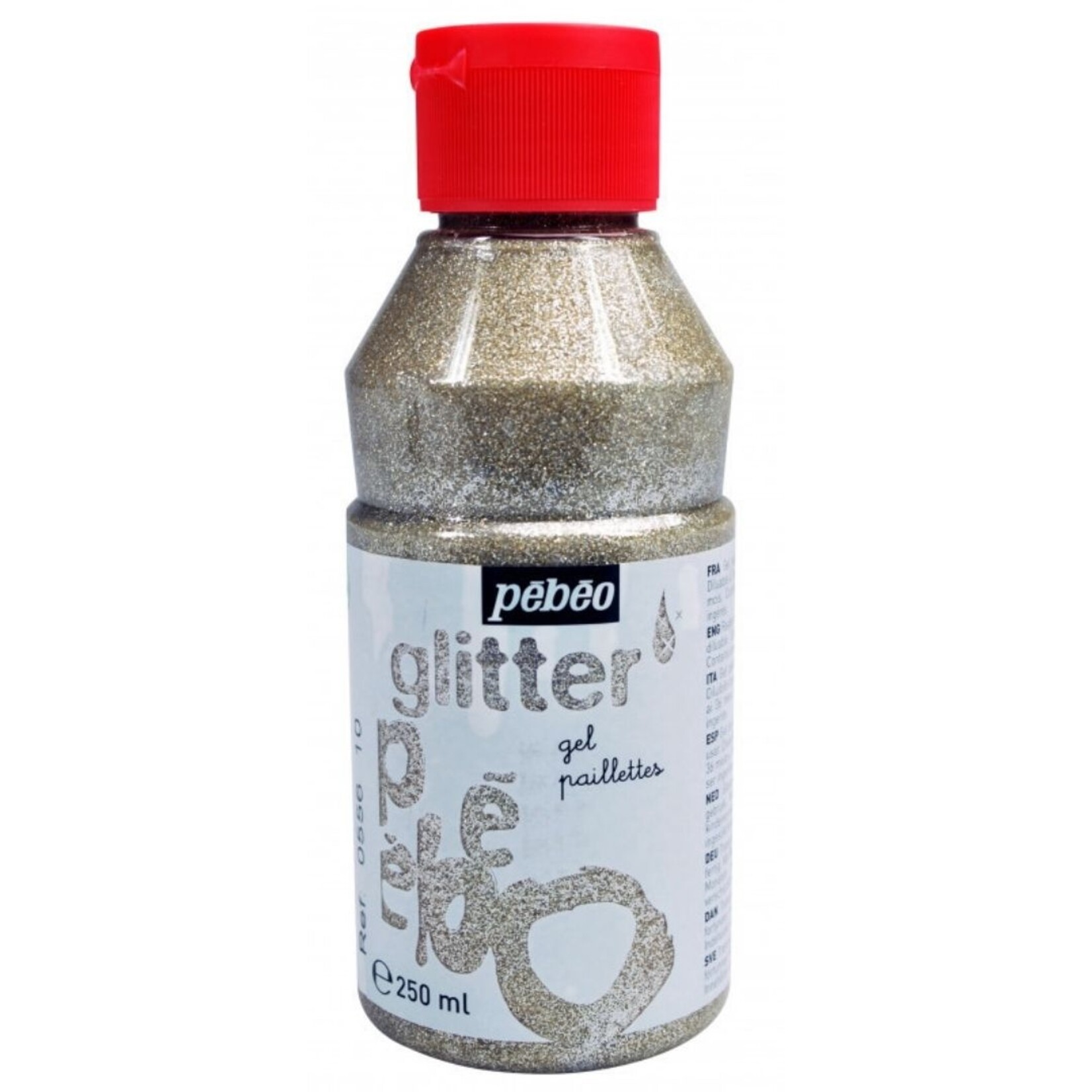 PEBEO GLITTER GEL 250ML SILVER