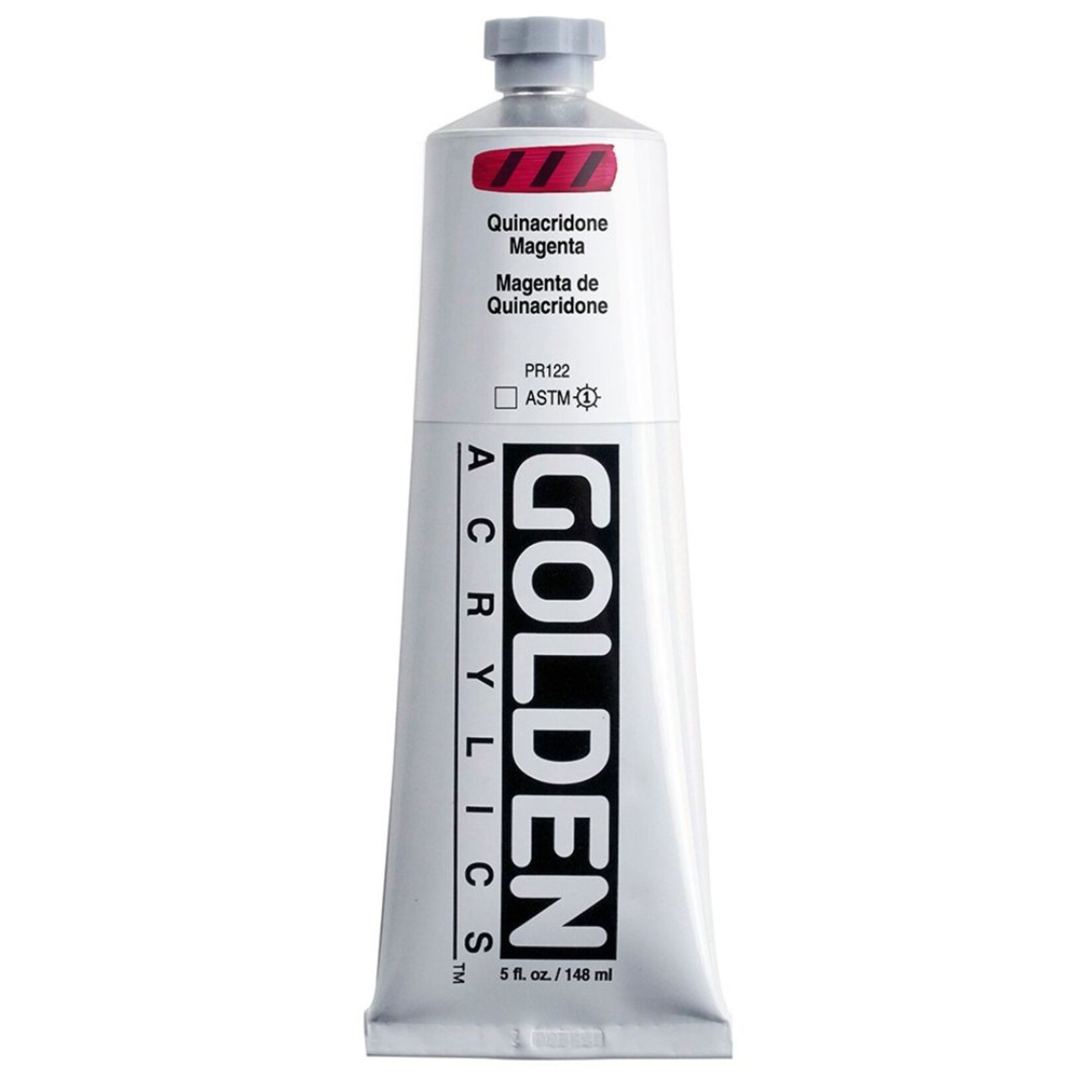 GOLDEN HEAVY BODY ACRYLIC 5OZ QUINACRIDONE MAGENTA