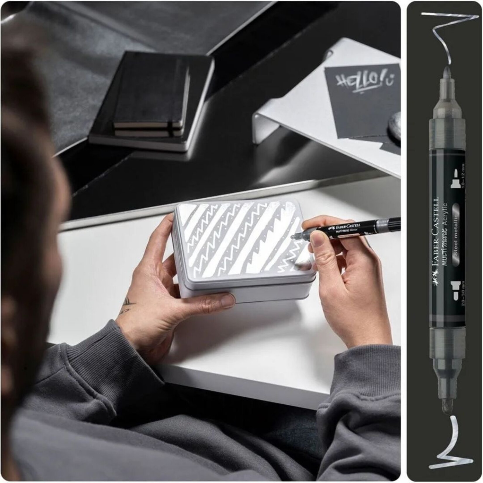 FABER CASTELL MULTIMARK MIRROR SILVER (BLISTERCARD)