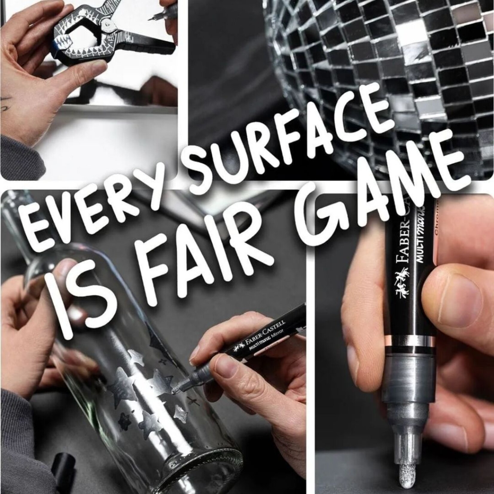FABER CASTELL MULTIMARK MIRROR SILVER (BLISTERCARD)