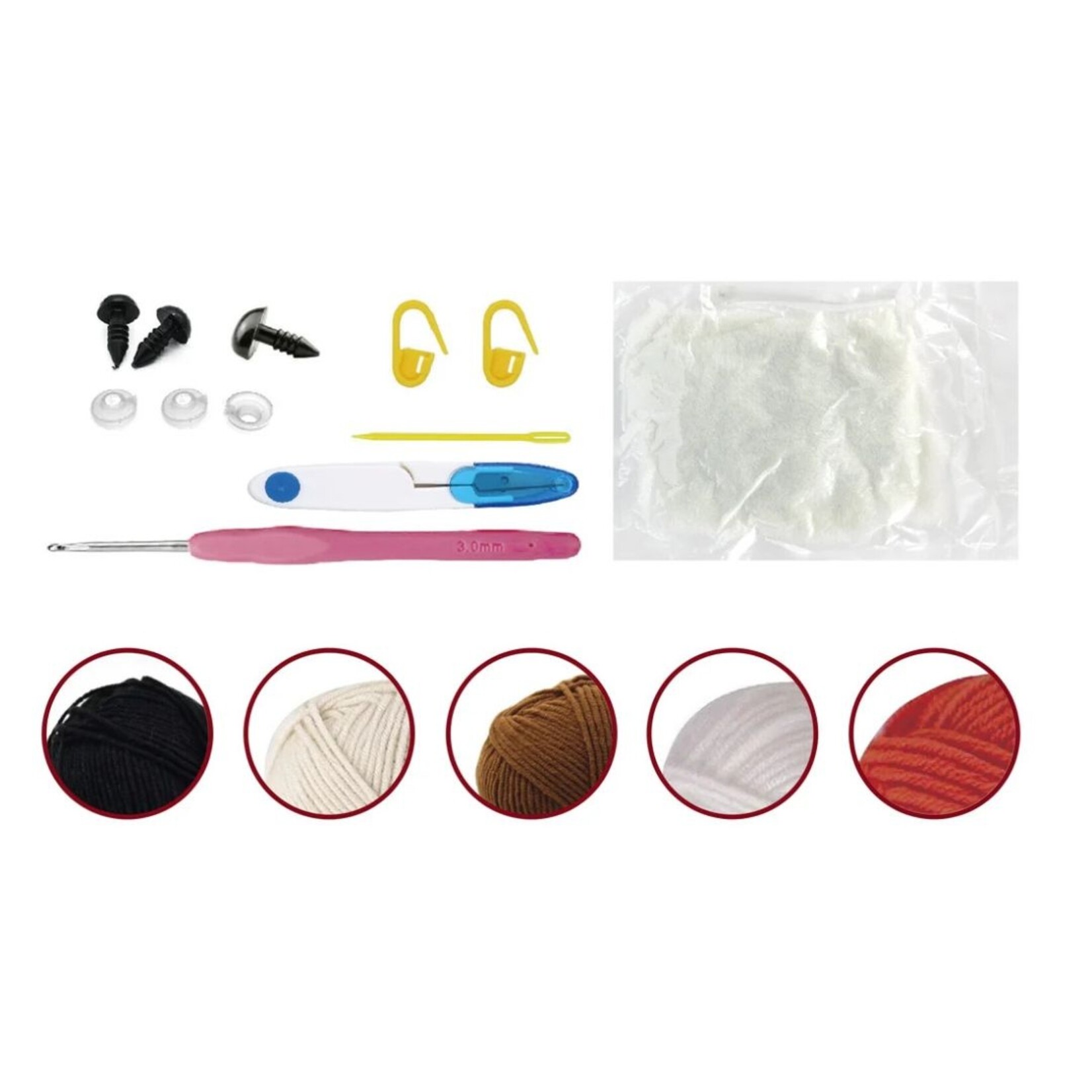 PBI ART DIY CROCHET AMIGURUMI KIT LITTLE HEADGEHOG