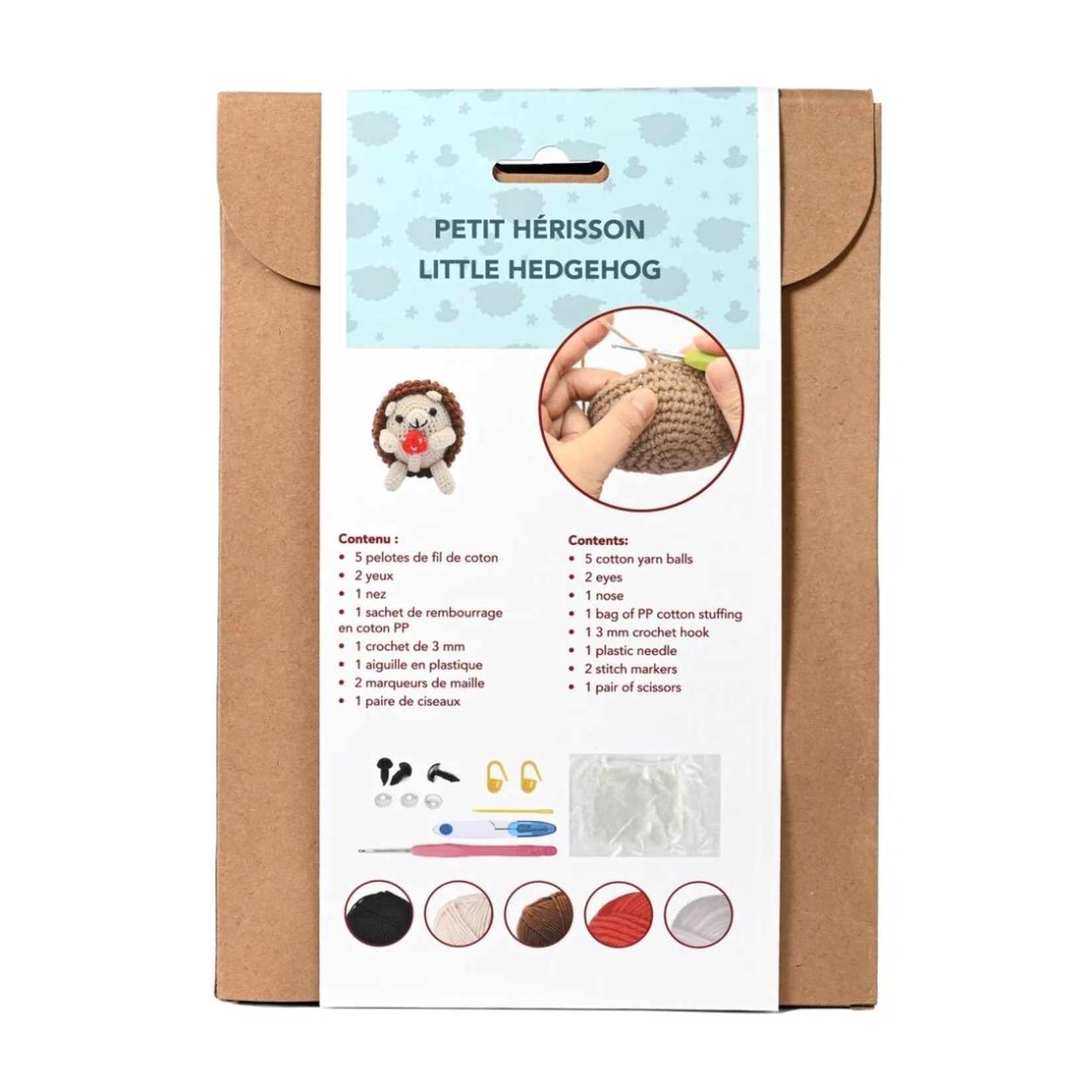 PBI ART DIY CROCHET AMIGURUMI KIT LITTLE HEADGEHOG