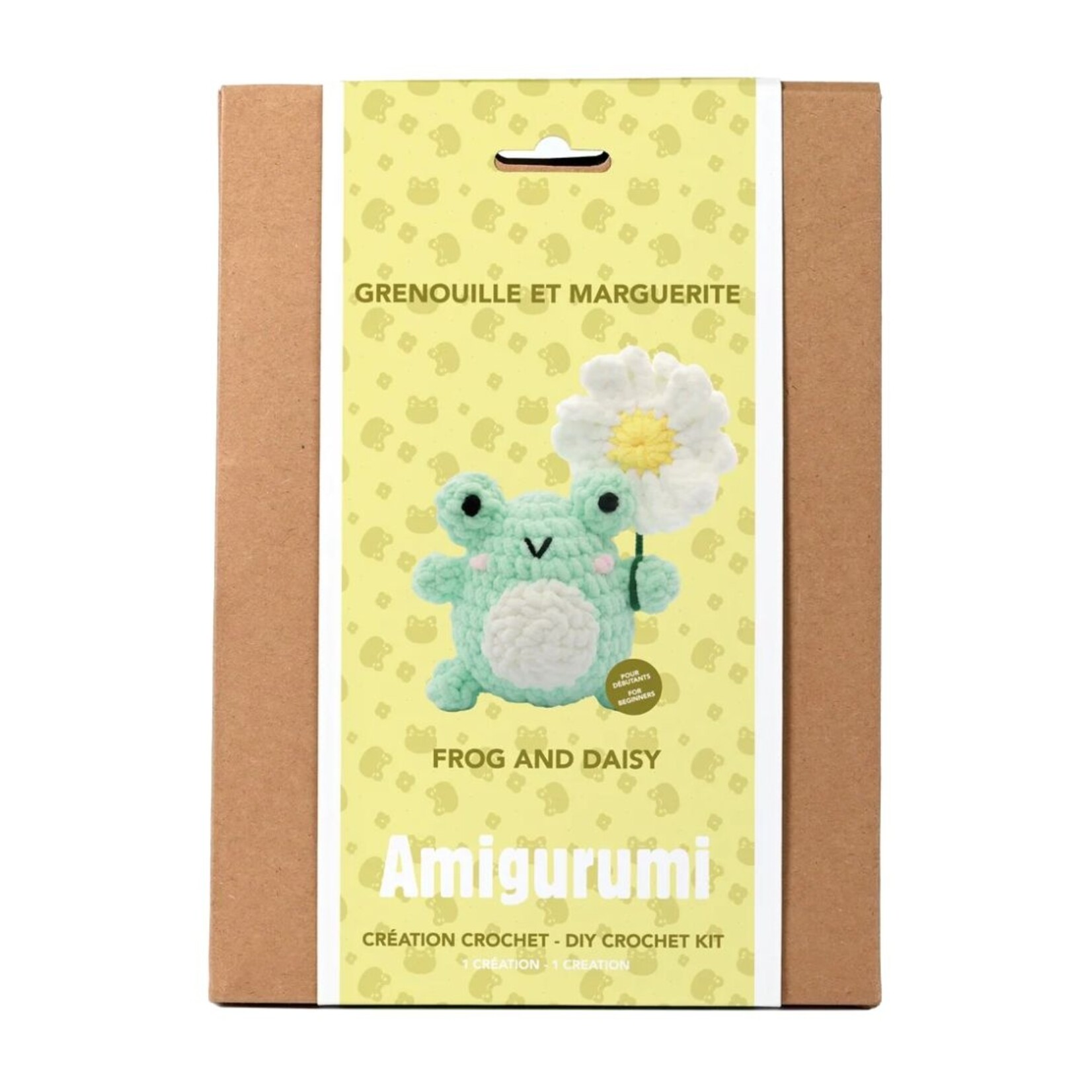 PBI ART DIY CROCHET AMIGURUMI KIT FROG AND DAISY