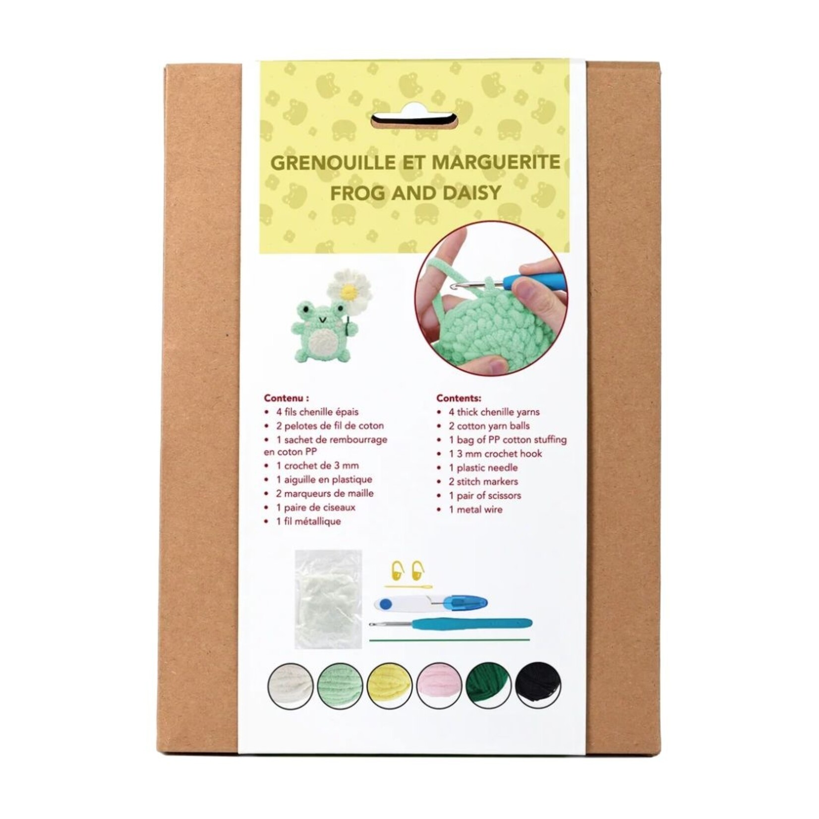 PBI ART DIY CROCHET AMIGURUMI KIT FROG AND DAISY