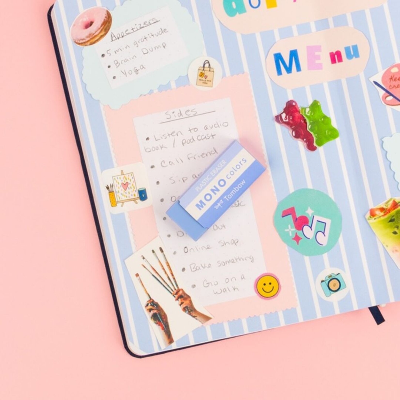 TOMBOW MONO COLOURS PLASTIC ERASER BLUE