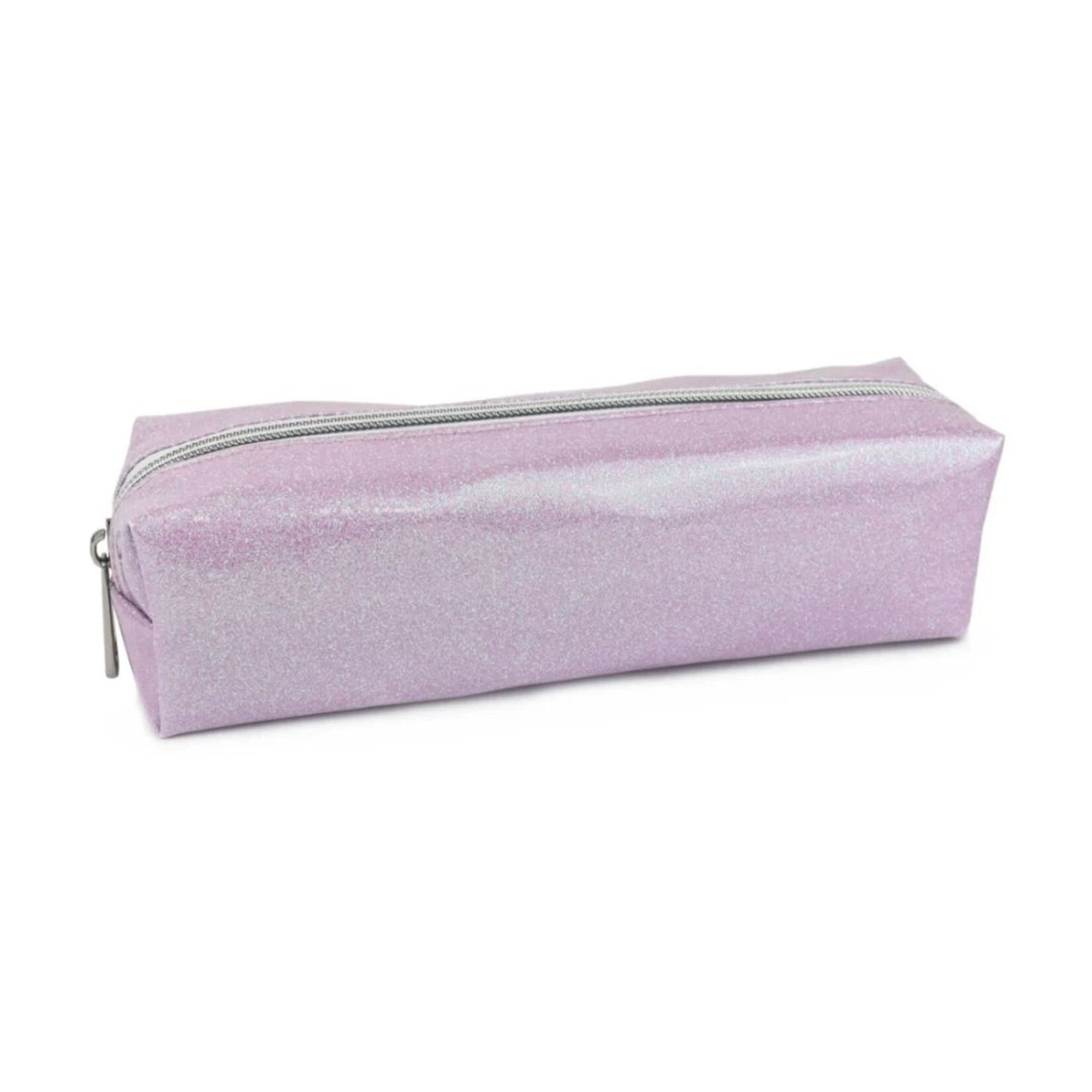 FASHION STATIONERY PINK GLITTER PENCIL CASE