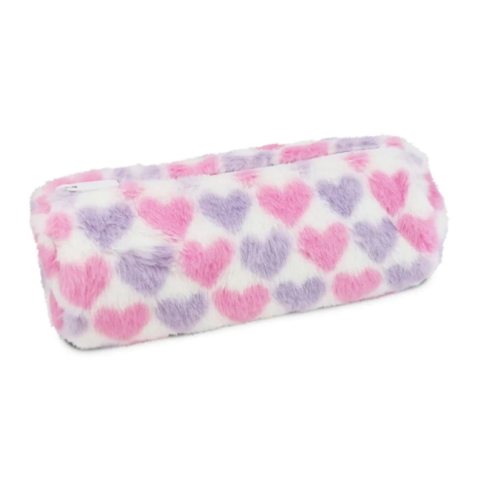 FASHION STATIONERY PLUSH HEARTS PENCIL CASE