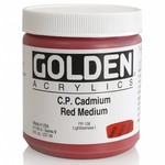 GOLDEN GOLDEN HEAVY BODY ACRYLIC 8OZ CADMIUM RED MEDIUM