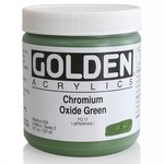 GOLDEN GOLDEN HEAVY BODY ACRYLIC 8OZ CHROMIUM OXIDE GREEN (SPECIAL ORDER)