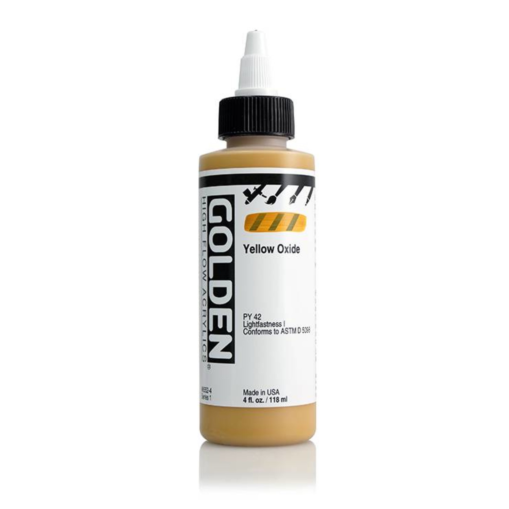 GOLDEN GOLDEN HIGH FLOW ACRYLIC 4OZ YELLOW OXIDE