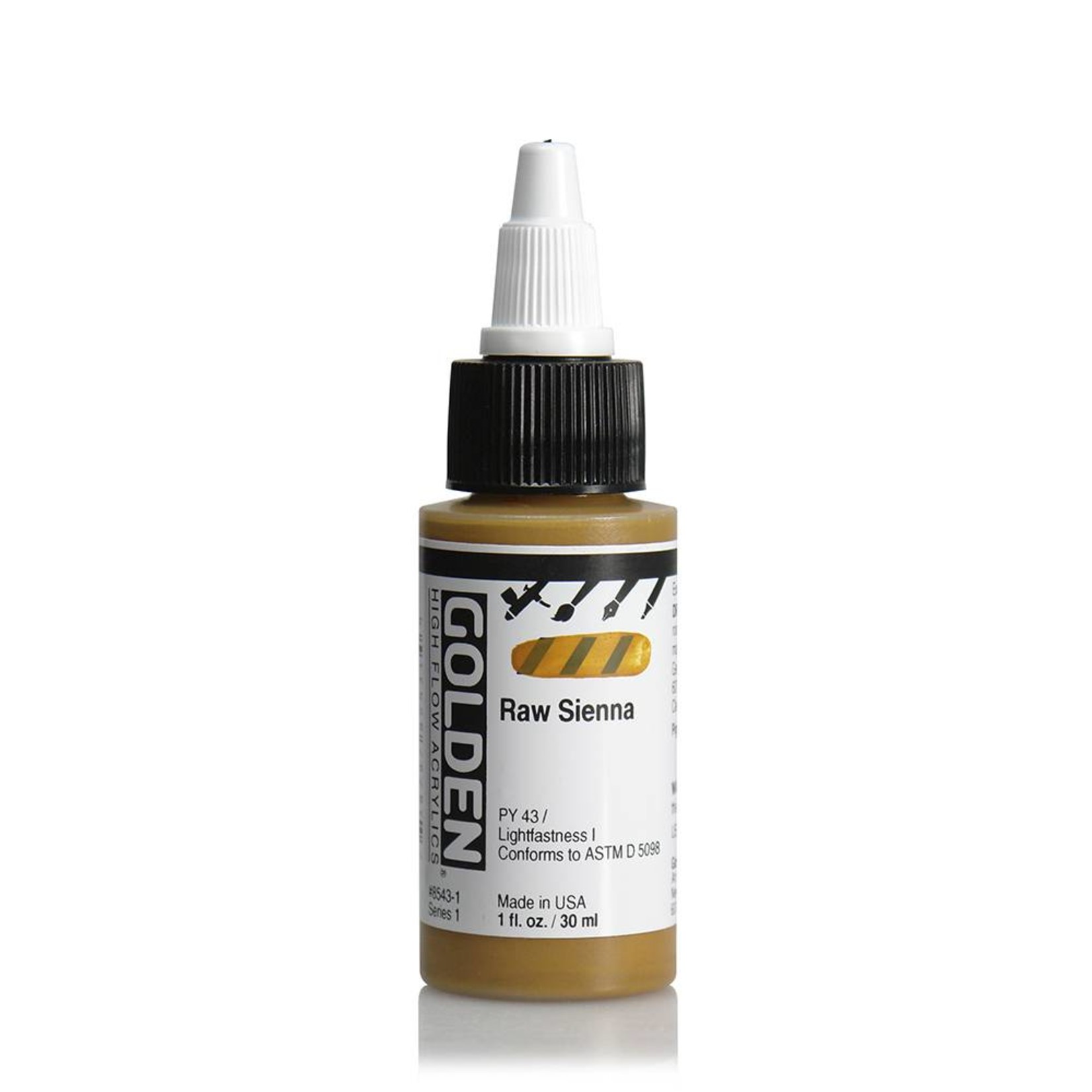 GOLDEN GOLDEN HIGH FLOW ACRYLIC 1OZ RAW SIENNA