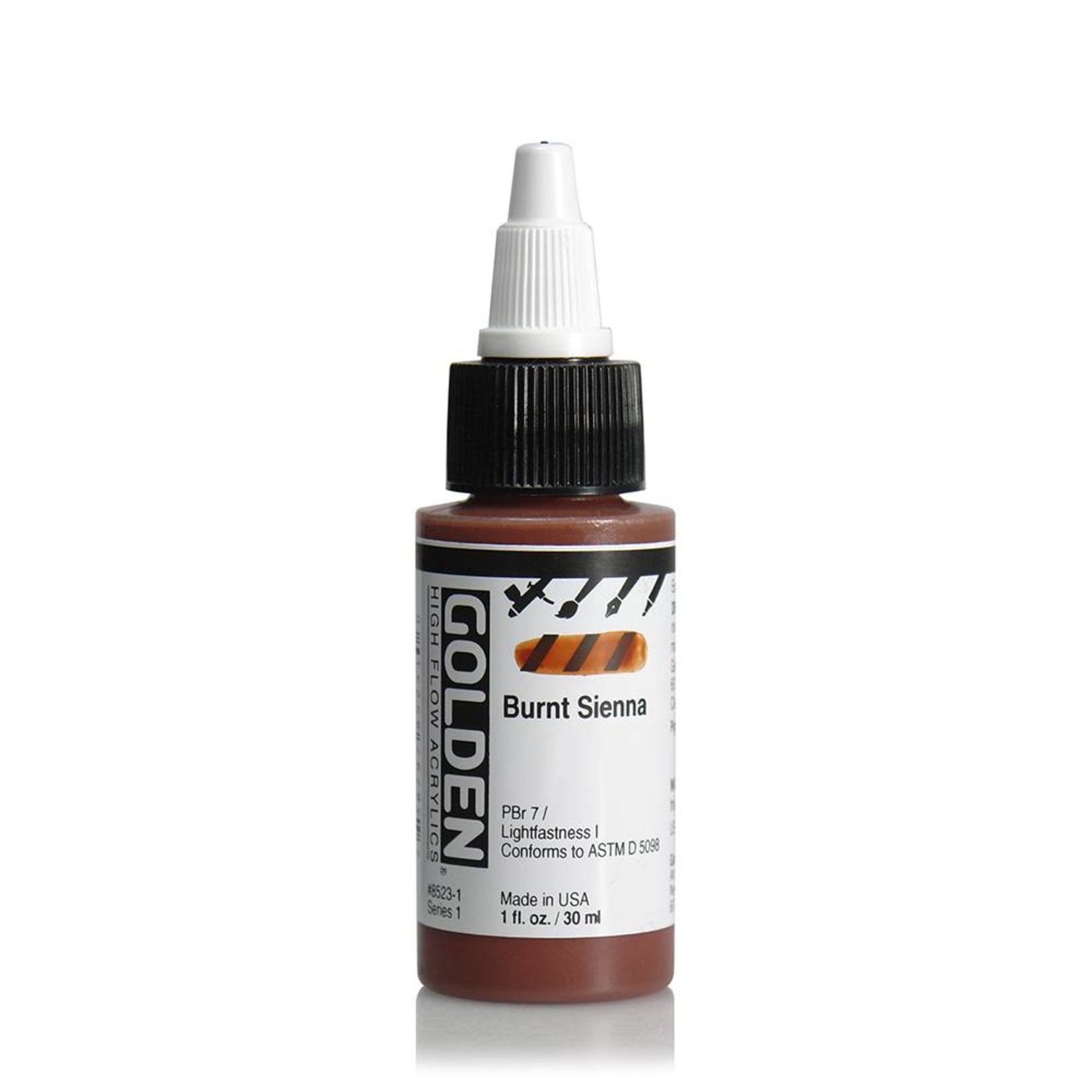 GOLDEN GOLDEN HIGH FLOW ACRYLIC 1OZ BURNT SIENNA