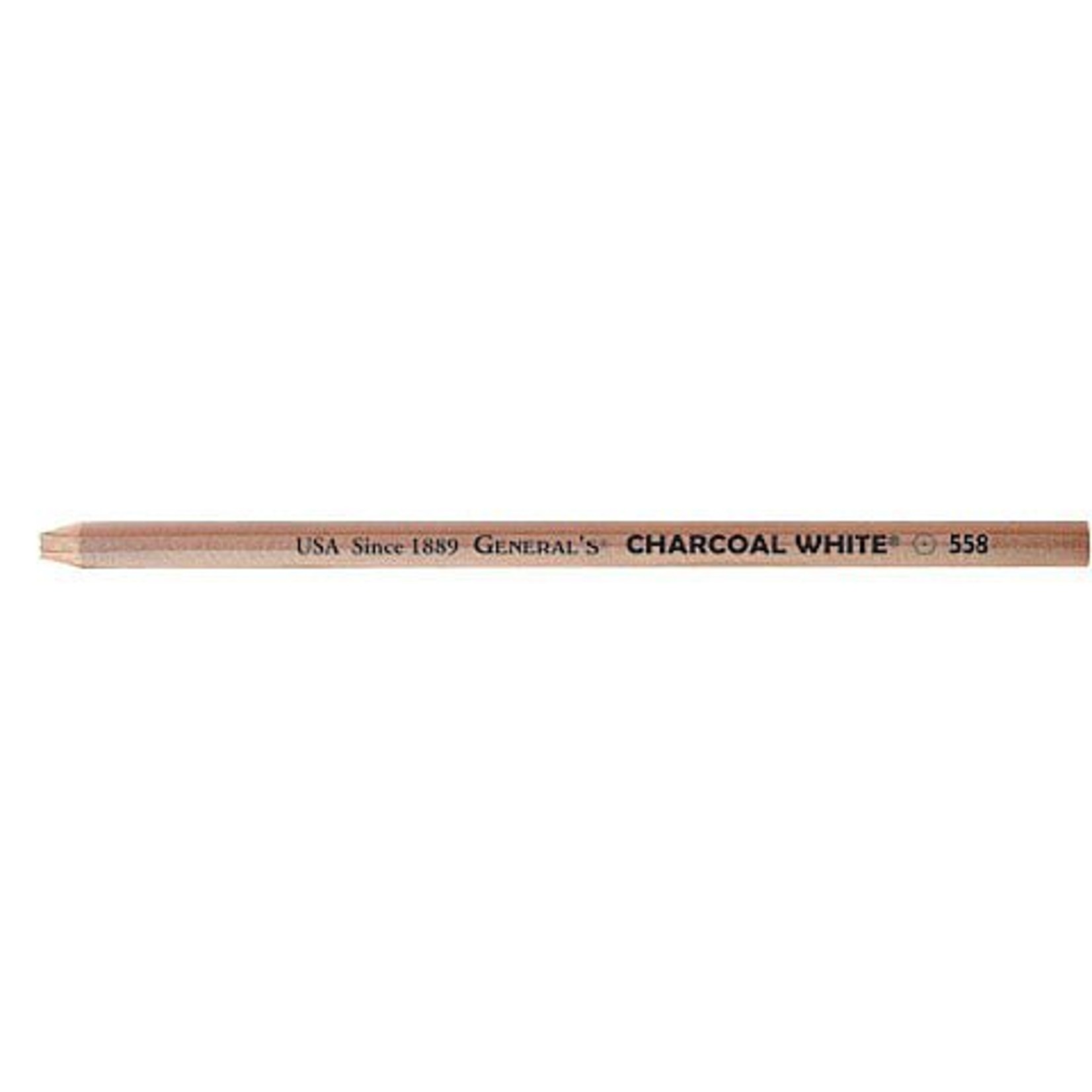 GENERAL PENCIL GENERAL'S CHARCOAL PENCIL WHITE