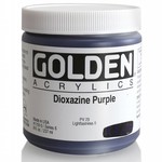 GOLDEN GOLDEN HEAVY BODY ACRYLIC 8OZ DIOXAZINE PURPLE