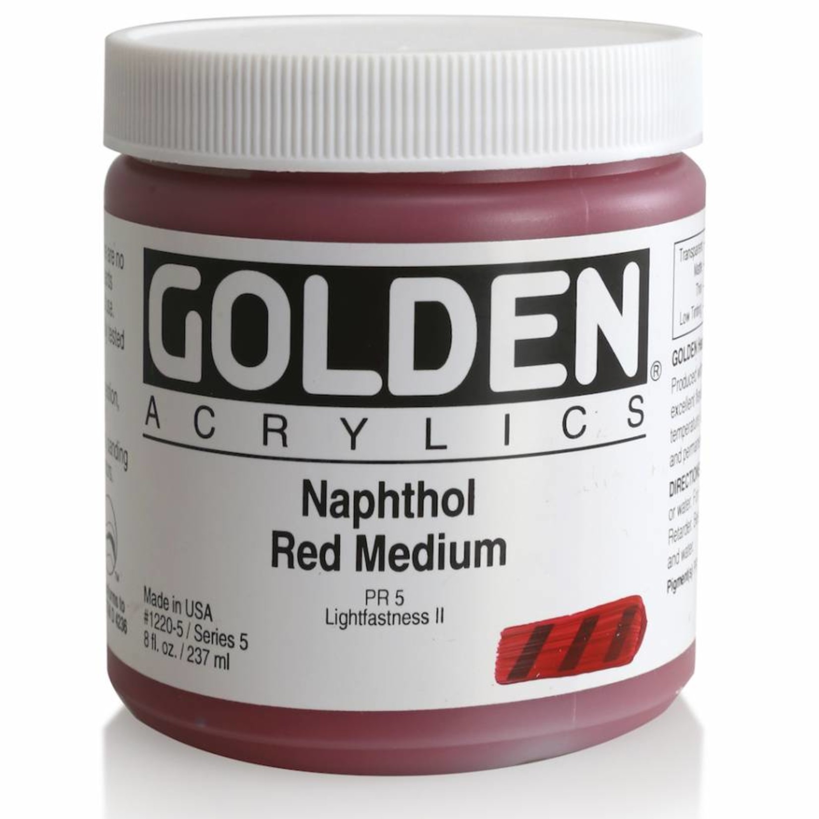 GOLDEN GOLDEN HEAVY BODY ACRYLIC 8OZ NAPHTHOL RED MEDIUM (SPECIAL ORDER)