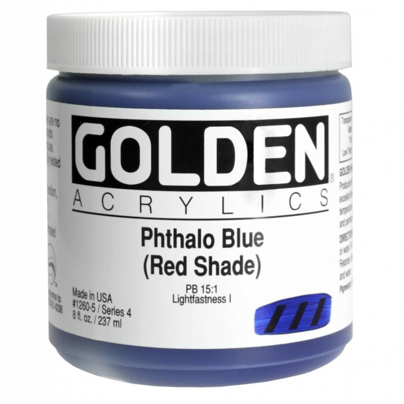 GOLDEN GOLDEN HEAVY BODY ACRYLIC 8OZ PHTHALO BLUE (RED SHADE) (SPECIAL ORDER)