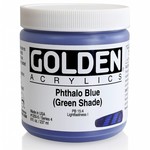 GOLDEN GOLDEN HEAVY BODY ACRYLIC 8OZ PHTHALO BLUE (GREEN SHADE)