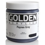 GOLDEN GOLDEN HEAVY BODY ACRYLIC 8OZ PAYNES GRAY