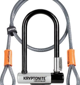 Kryptonite U-Lock Kryptolok Mini-7 3.25x7 w/4ft-Cable and Bracket