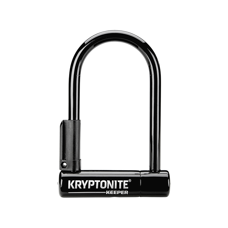 Keyed Black 4 x 8" Kryptonite Keeper U-Lock Includes 4' cable and bracket 