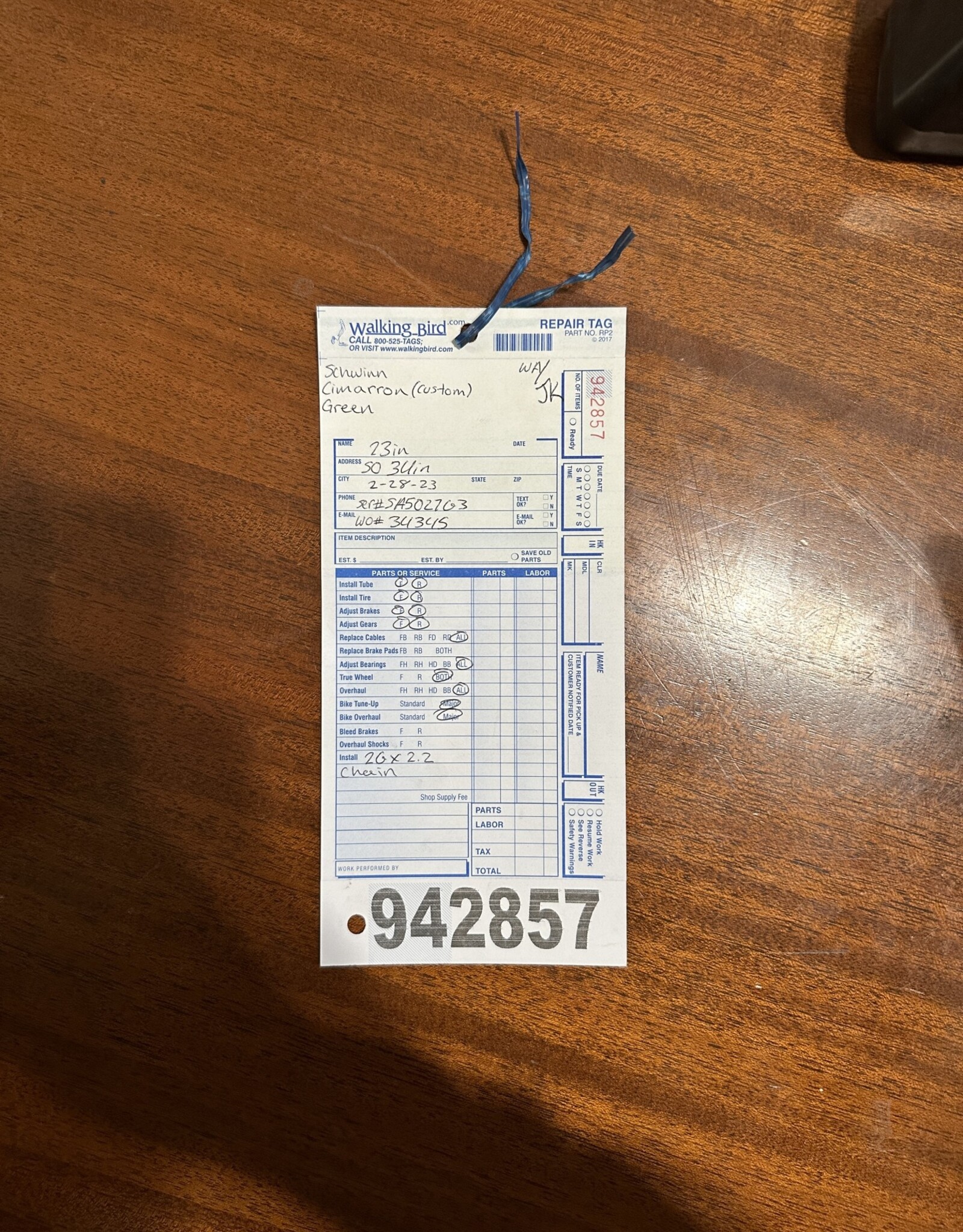 23"  Schwinn Cimarron (2763 C5U)