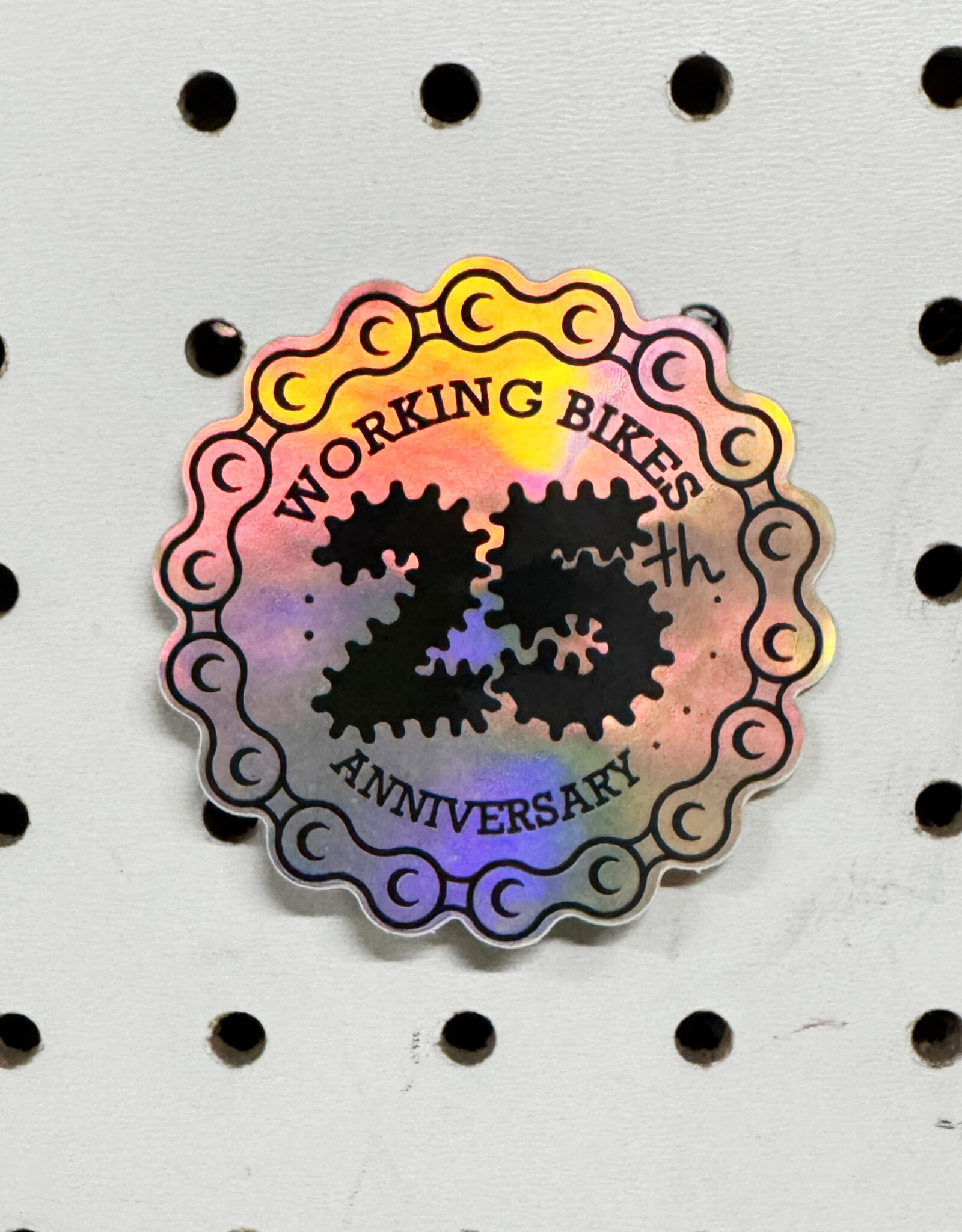 Holographic  25th Anniversary Sticker