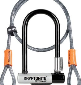 Kryptonite U-Lock Kryptolok Mini-7 3.25x7 w/4ft-Cable and Bracket