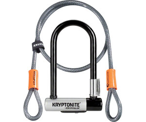 Kryptonite U-Lock Kryptolok Mini-7 3.25x7 w/4ft-Cable and Bracket