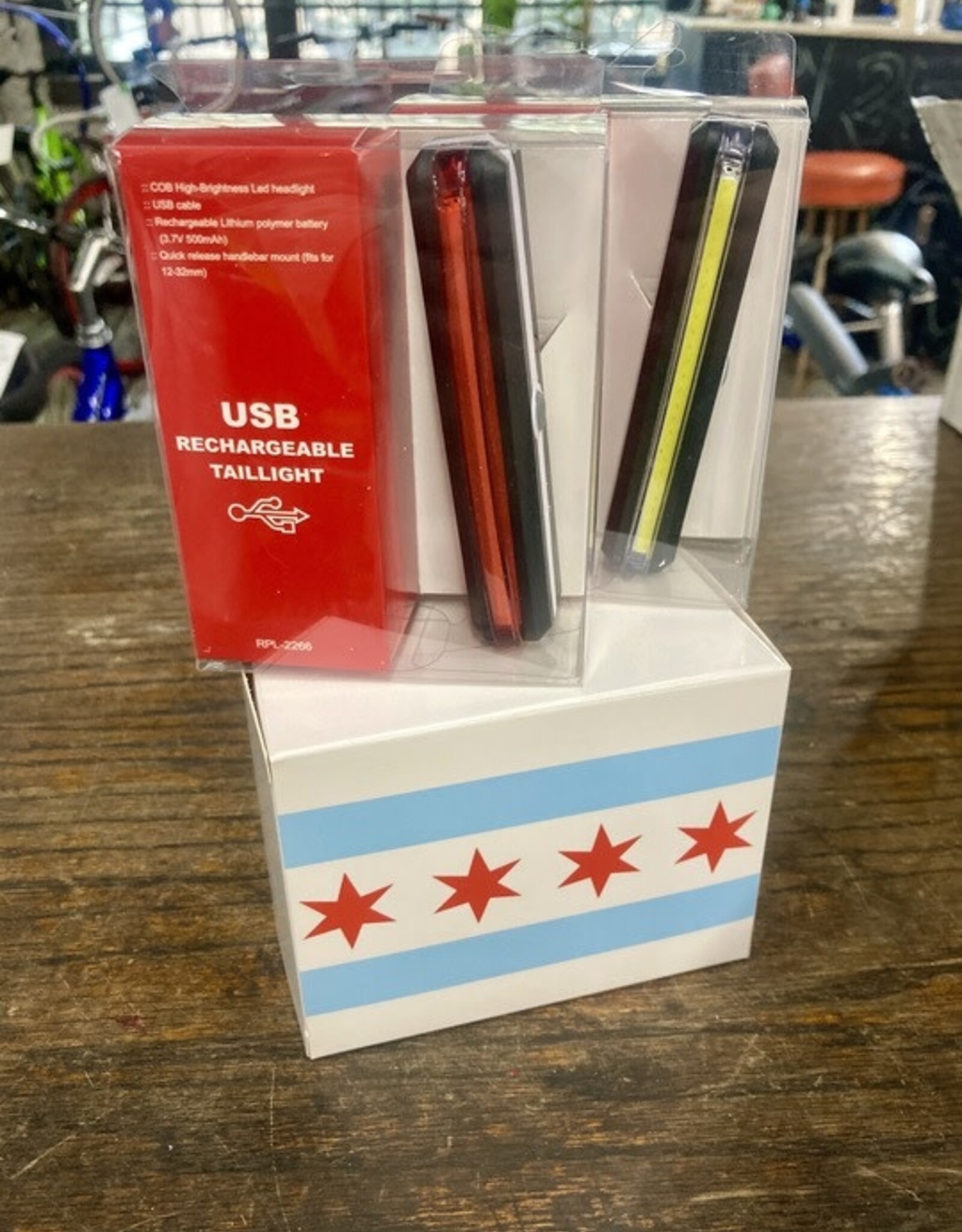 Working Bikes Chicago USB Rechargeable Lights PAIR