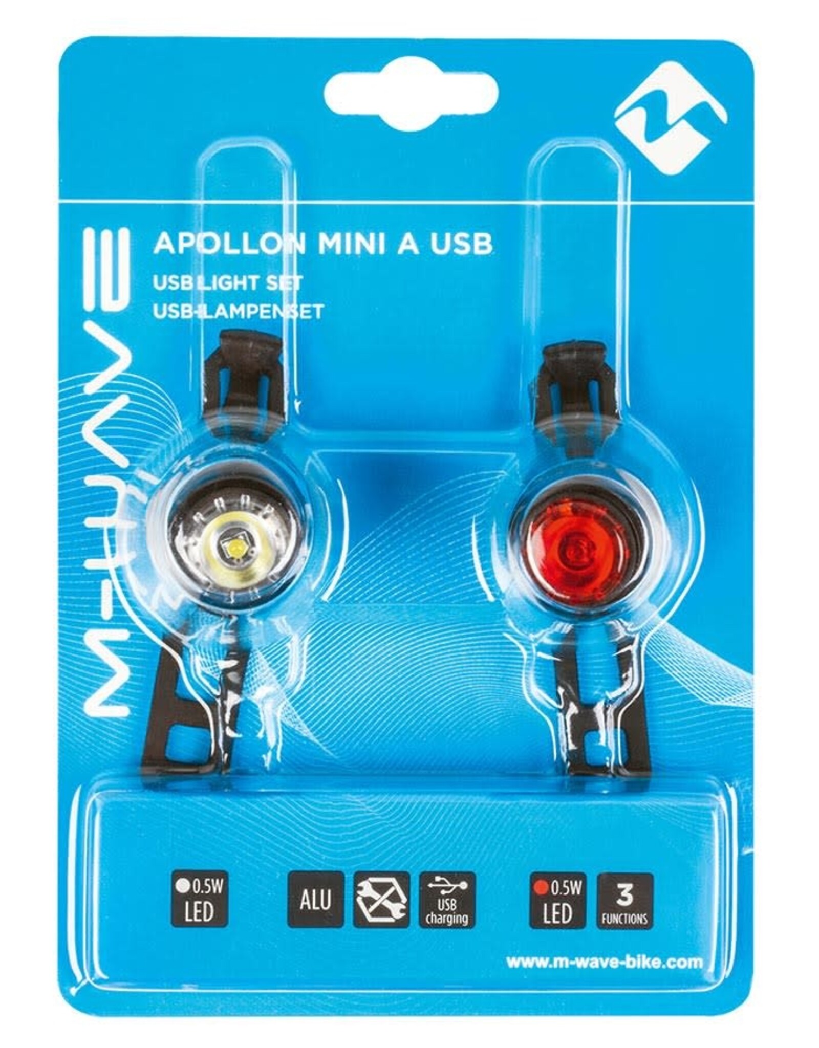 M-Wave, Apollon Mini A USB, Light, Set, Black