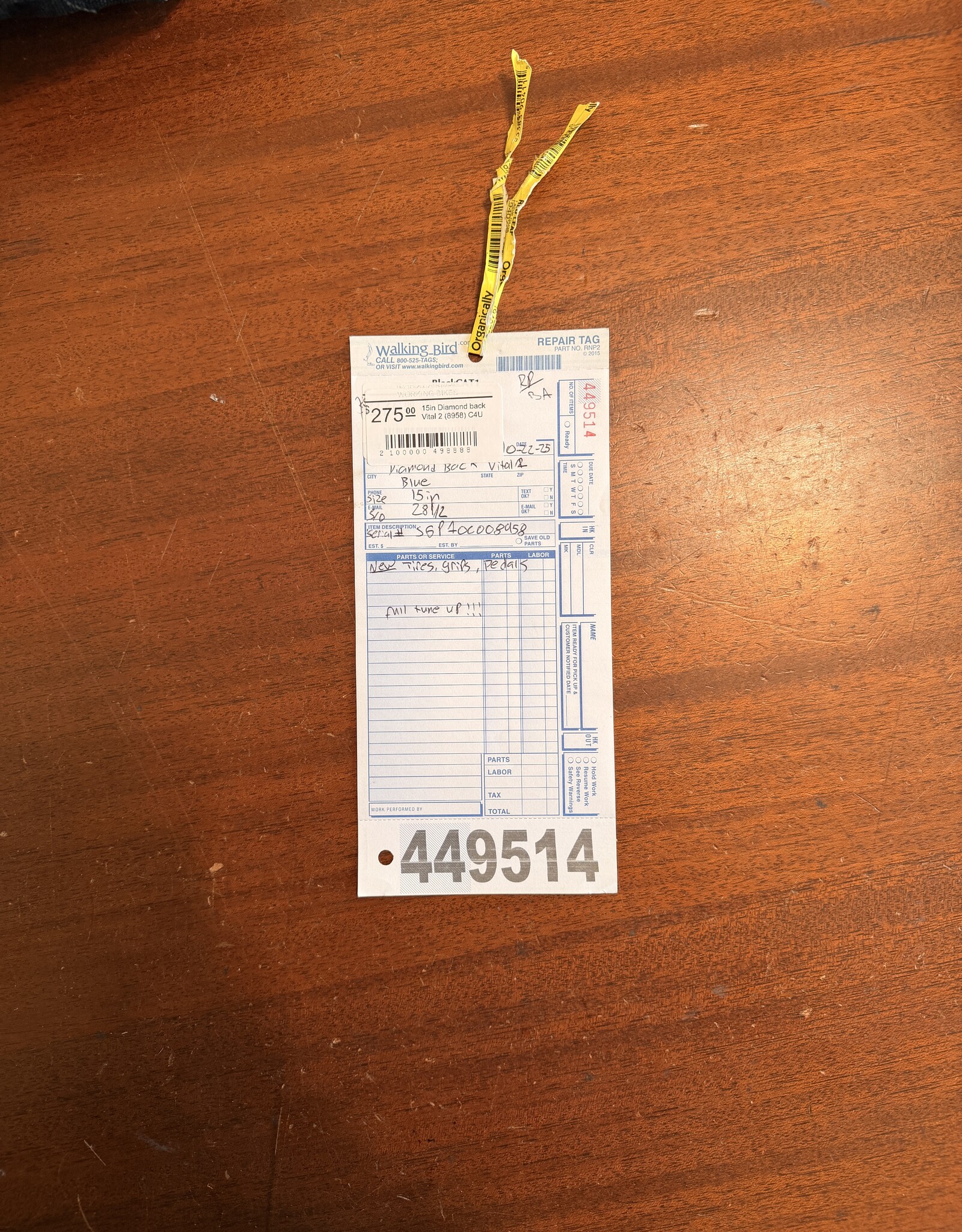 Diamondback 15in Diamond back Vital 2 (8958) C4U