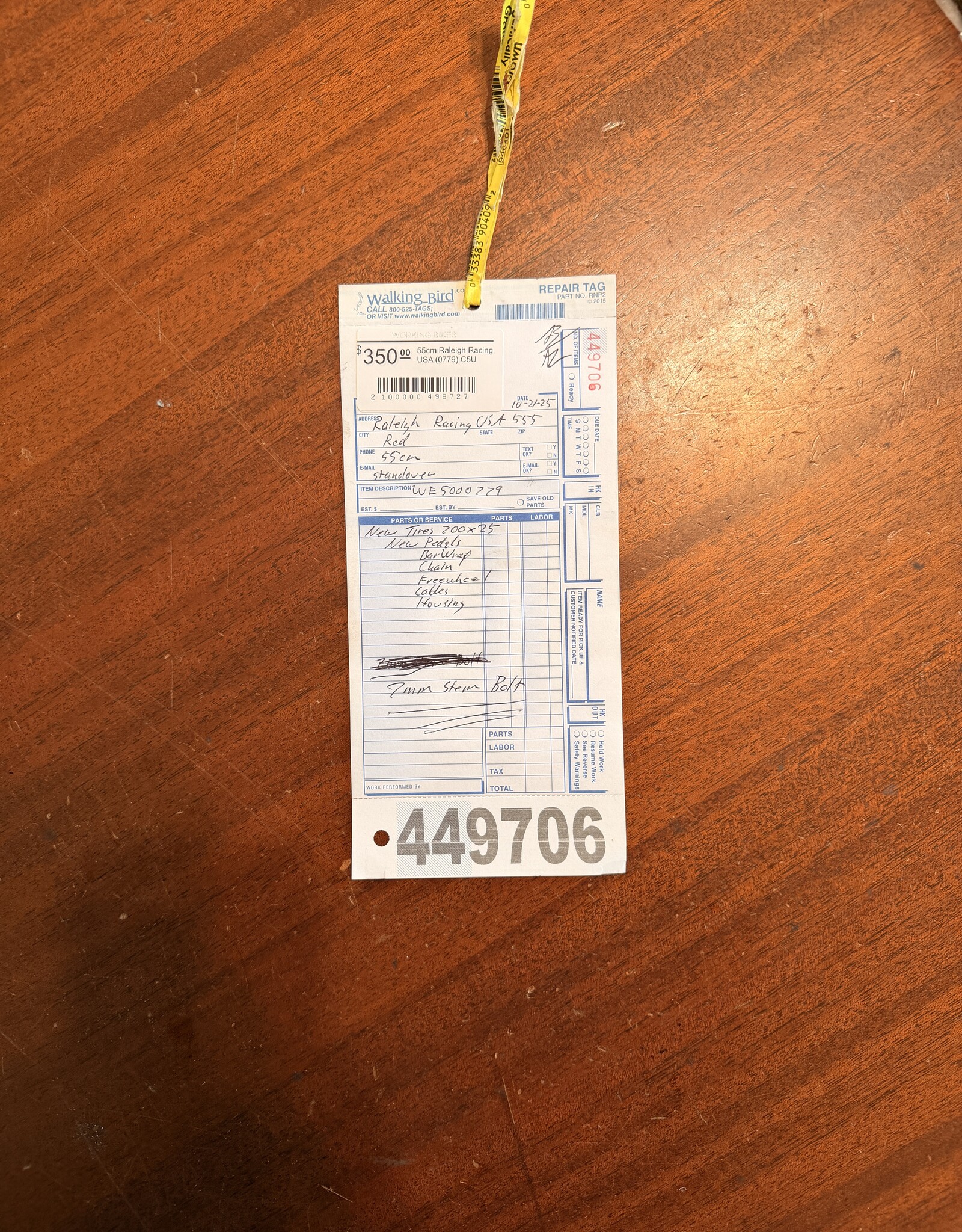 Raleigh 55cm Raleigh Racing USA (0779) C5U