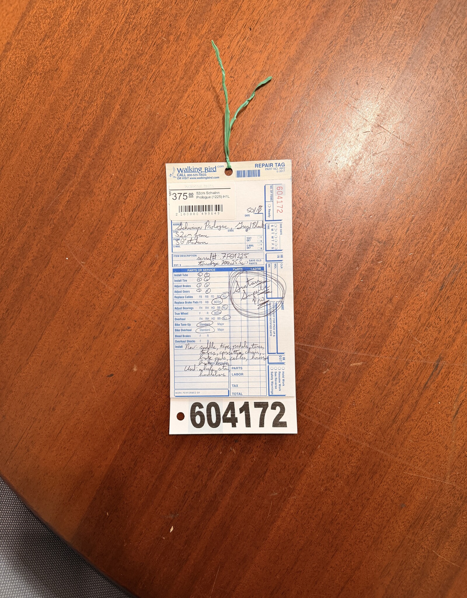 52cm Schwinn Prologue (1225) H1L