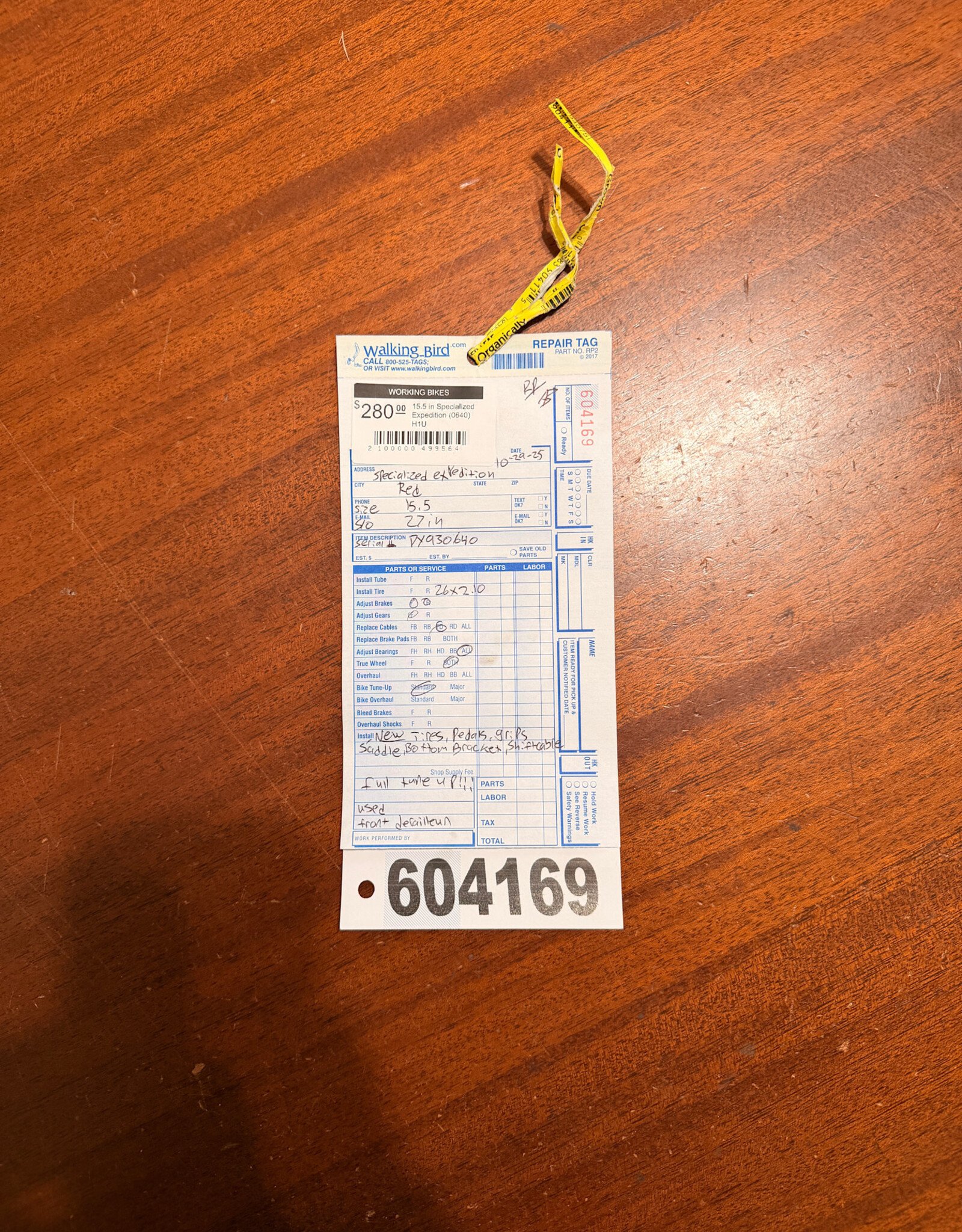 15.5 in Specialized Expedition (0640) H1U