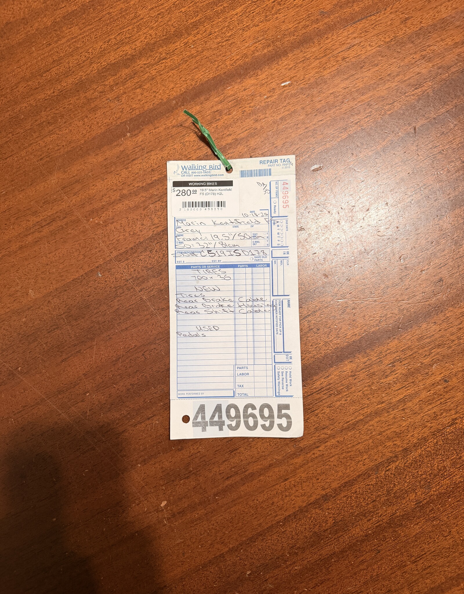 Marin 19.5" Marin Kentfield FS (D178) H2L