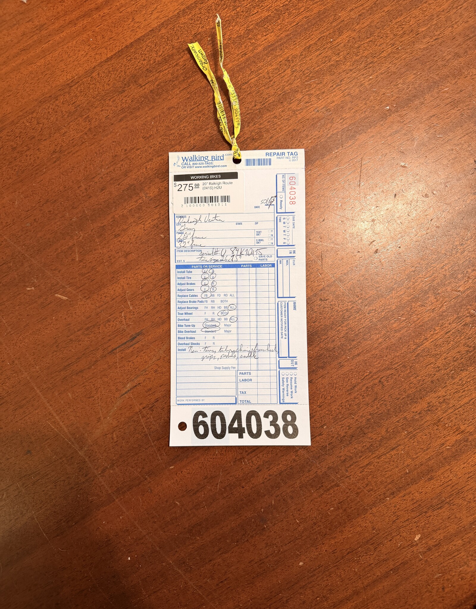 Raleigh 20" Raleigh Route (0415) H2U