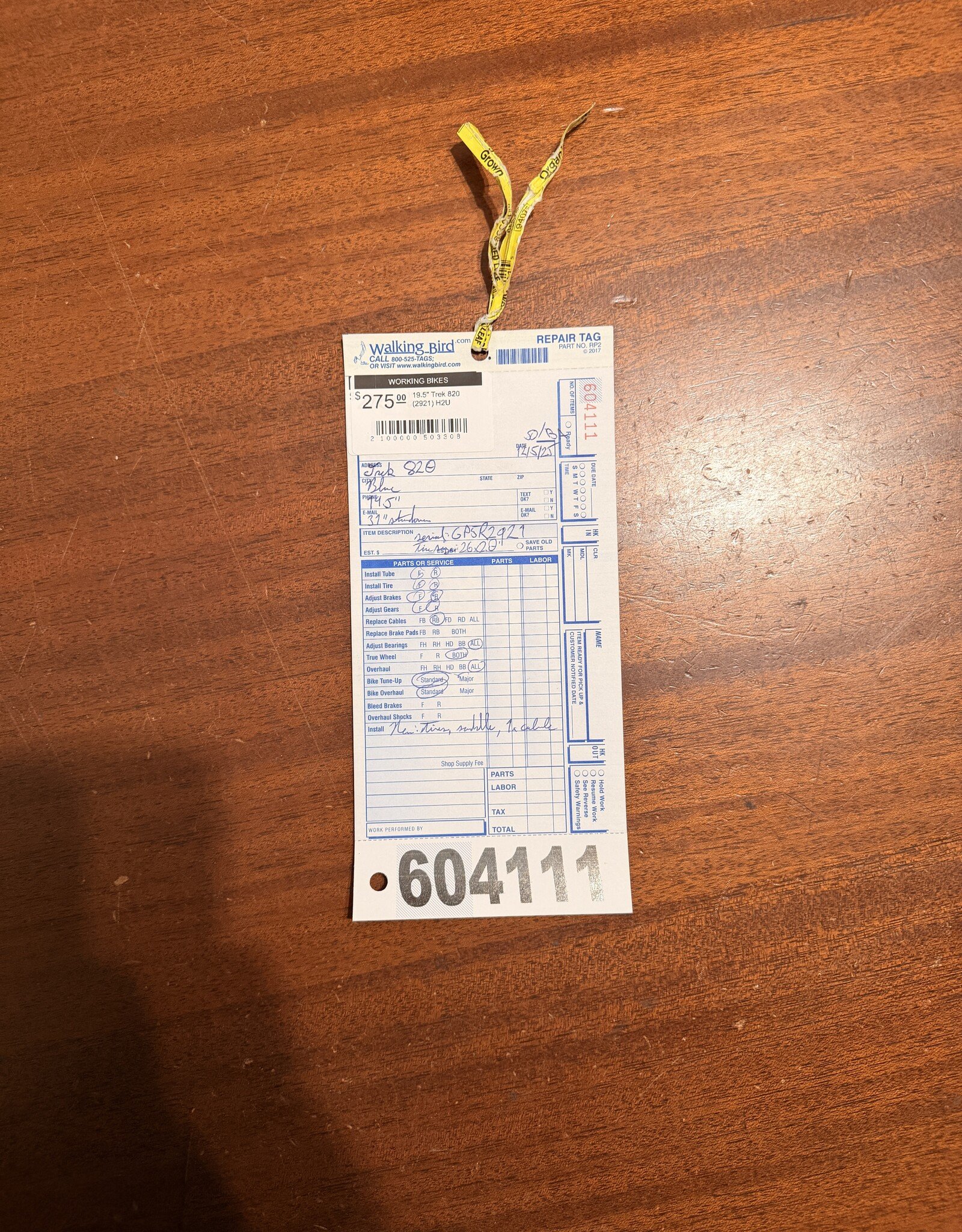 19.5" Trek 820 (2921) H2U