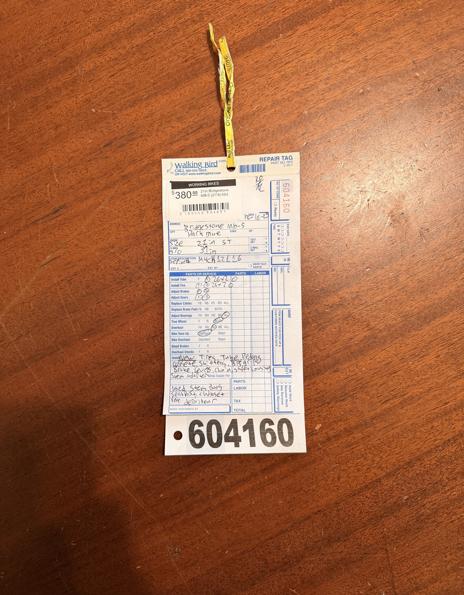 Bridgestone 21" Bridgestone MB-5 (2116) I2U