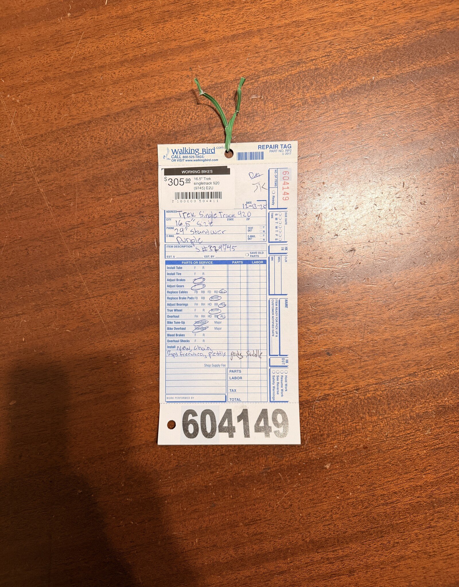 16.5" Trek singletrack 920 (9745) E2U