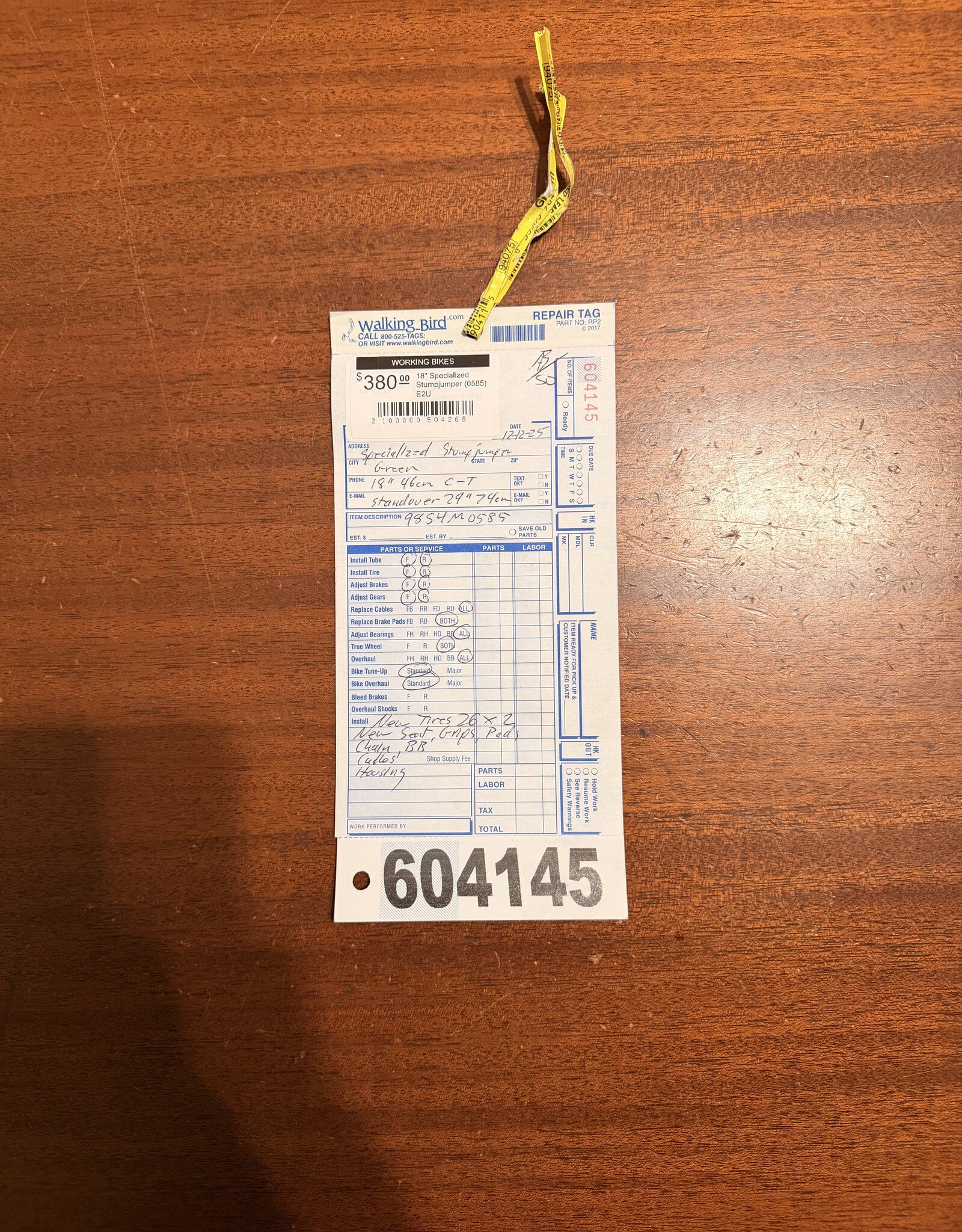 18" Specialized Stumpjumper (0585) E2U