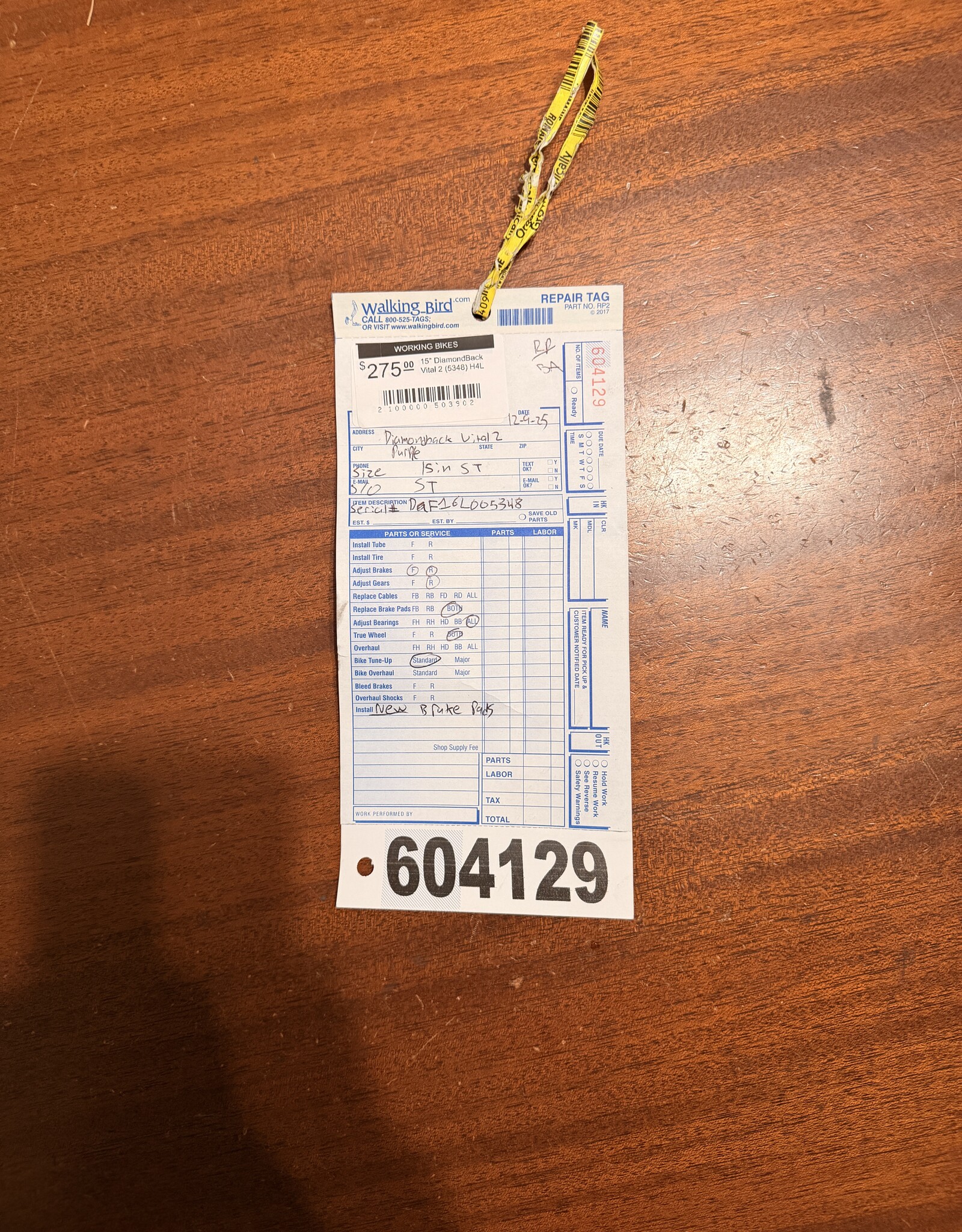 Diamondback 15" DiamondBack Vital 2 (5348) H4L